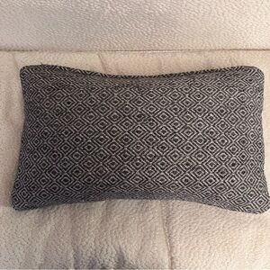 Restoration Hardware Ben Soleimani Wool Geometric Pillow Gray Down Insert 13x21"